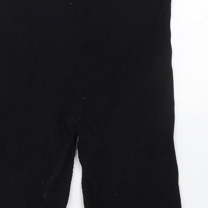H&M Womens Black  Polyester Biker Shorts Size M L9 in Regular