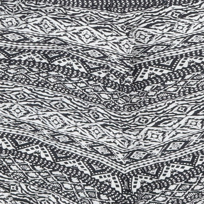 Papaya Womens Black Geometric Viscose Mom Shorts Size 10 L3 in Regular Drawstring