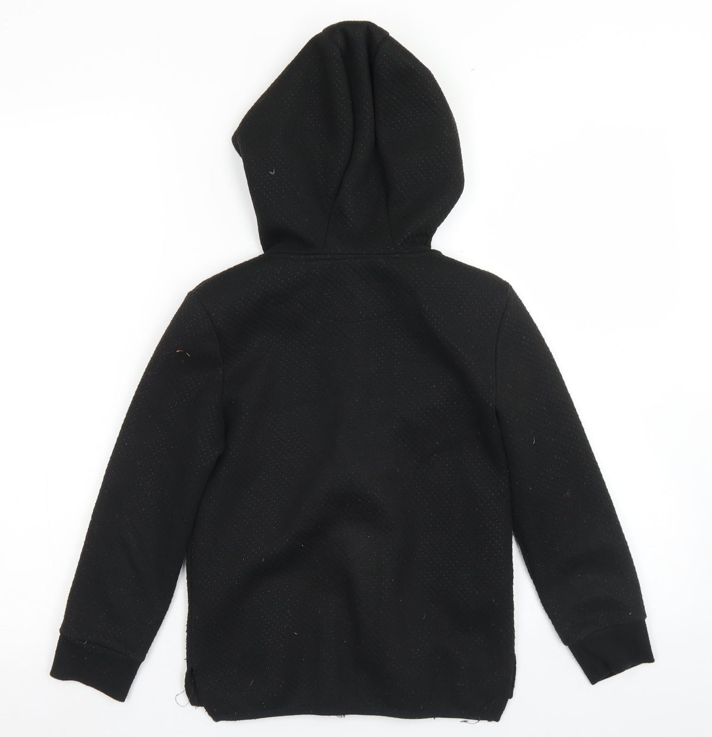 Primark Boys Black  Polyester Full Zip Hoodie Size 7-8 Years  Zip