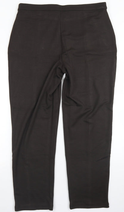 Classic Womens Brown  Polyester Dress Pants Trousers Size 18 L27 in Regular