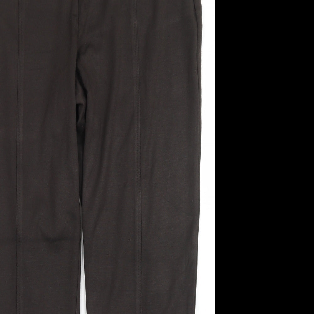 Classic Womens Brown  Polyester Dress Pants Trousers Size 18 L27 in Regular