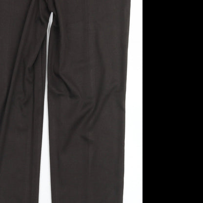 Classic Womens Brown  Polyester Dress Pants Trousers Size 18 L27 in Regular