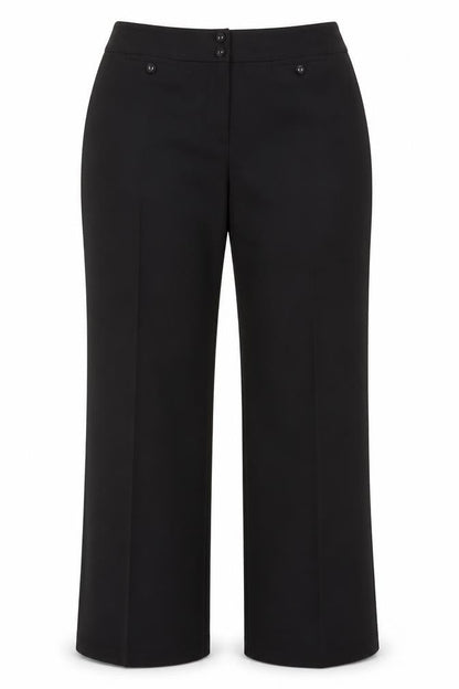 Bonmarché Womens Black Polyamide Dress Pants Trousers Size 14 L30 in Regular Button