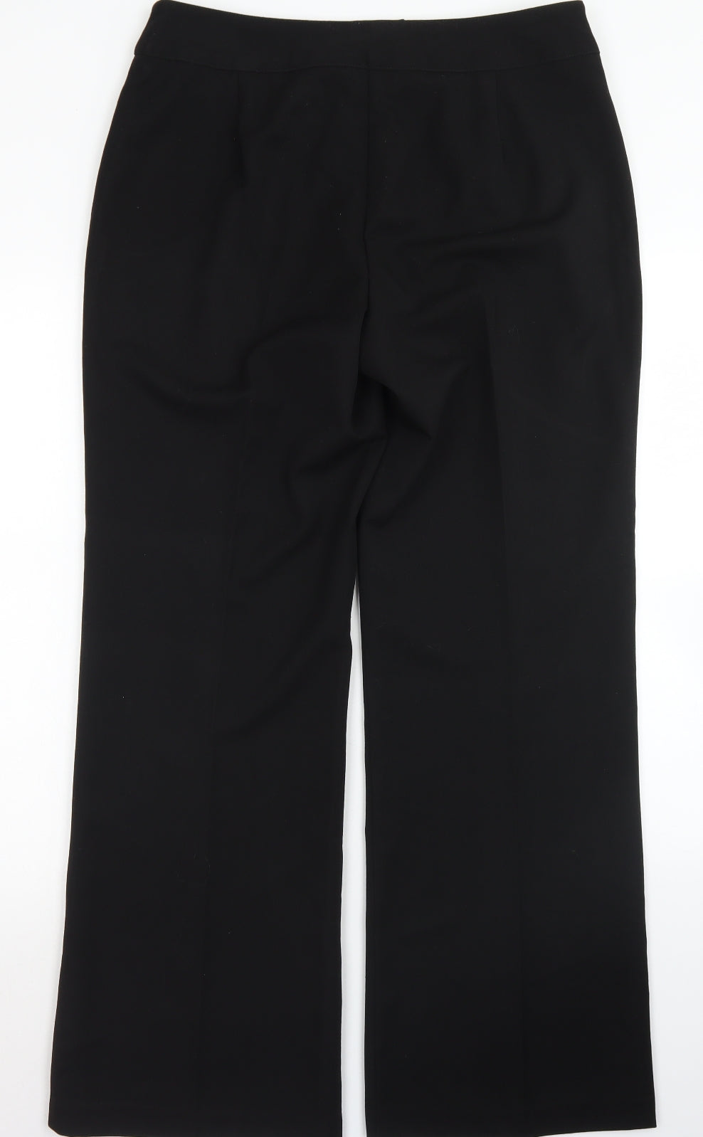 BM Womens Black  Polyamide Dress Pants Trousers Size 14 L30 in Regular Button