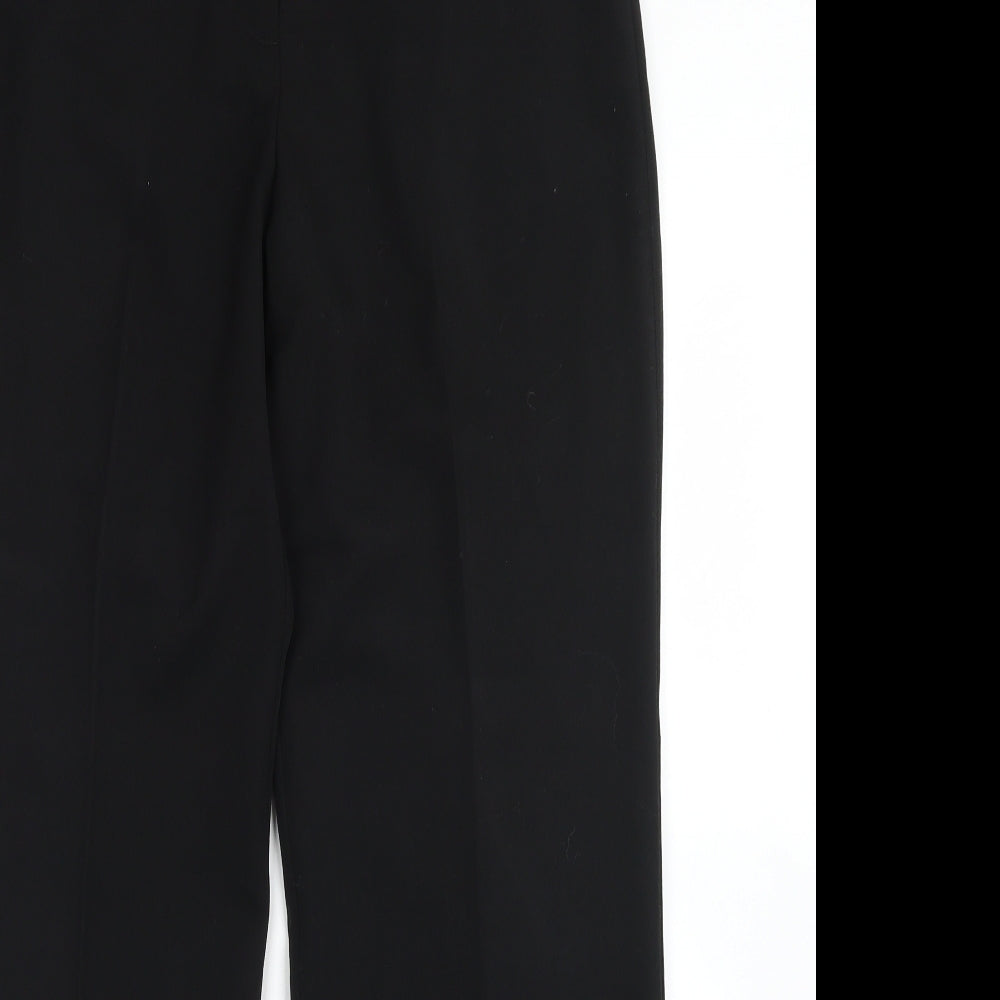 BM Womens Black  Polyamide Dress Pants Trousers Size 14 L30 in Regular Button