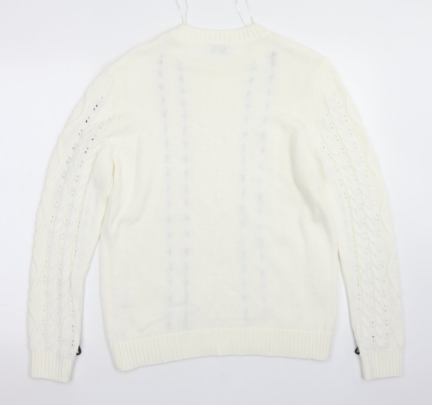 Womens UK Size M Papaya White Pullover Jumper