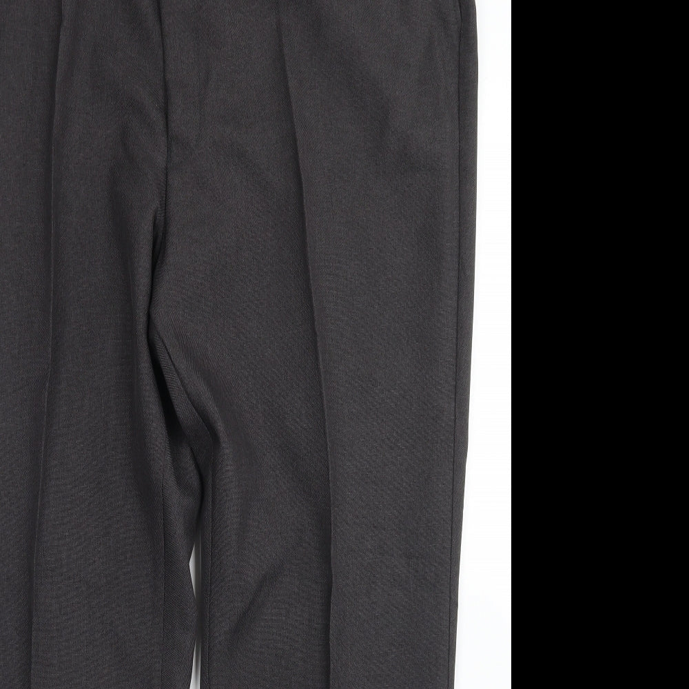 Preworn Mens Brown  Polyester Dress Pants Trousers Size 42 in L27 in Regular Hook & Eye