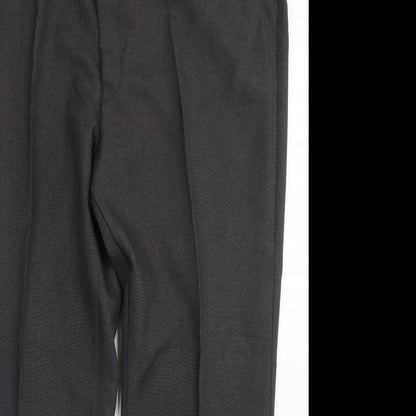 Preworn Mens Brown  Polyester Dress Pants Trousers Size 42 in L27 in Regular Hook & Eye