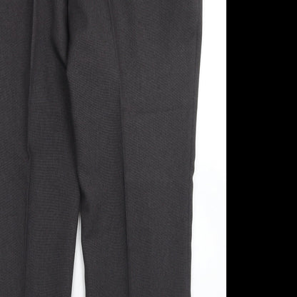 Preworn Mens Brown  Polyester Dress Pants Trousers Size 42 in L27 in Regular Hook & Eye