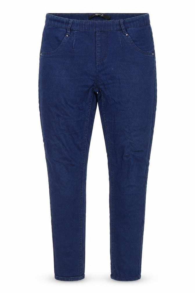 Front view of Select women’s blue cotton jegging jeans, size UK 8, 27-inch leg regular