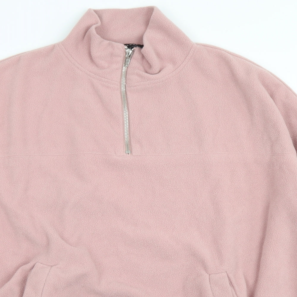 New Look Womens Pink  Polyester Pullover Sweatshirt Size M