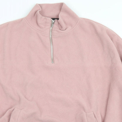 New Look Womens Pink  Polyester Pullover Sweatshirt Size M
