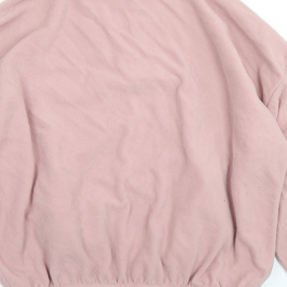 New Look Womens Pink  Polyester Pullover Sweatshirt Size M