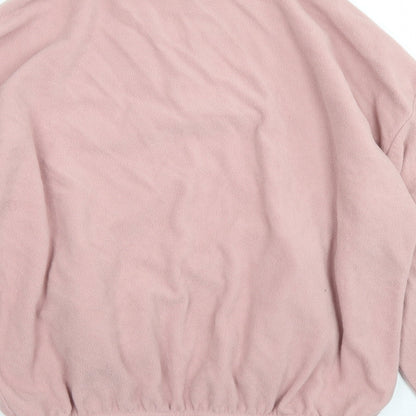 New Look Womens Pink  Polyester Pullover Sweatshirt Size M