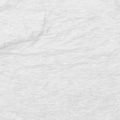 George Girls Grey  Cotton Cropped Blouse Size 9 Years Round Neck