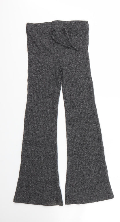 F&F Girls Grey  Viscose Sweatpants Trousers Size 9 Months L24 in Regular Drawstring