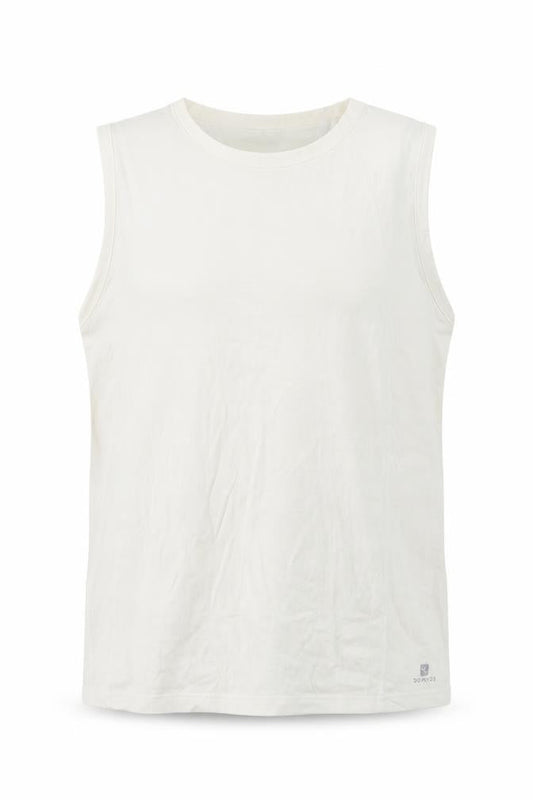 Oxlayne Mens White  Cotton Basic Tank Size XL Round Neck