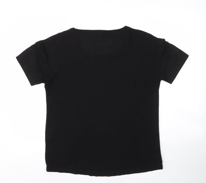 Womens UK Size M Vera Moda Black Basic Blouse