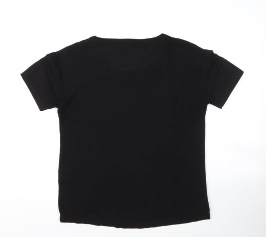 Womens UK Size M Vera Moda Black Basic Blouse
