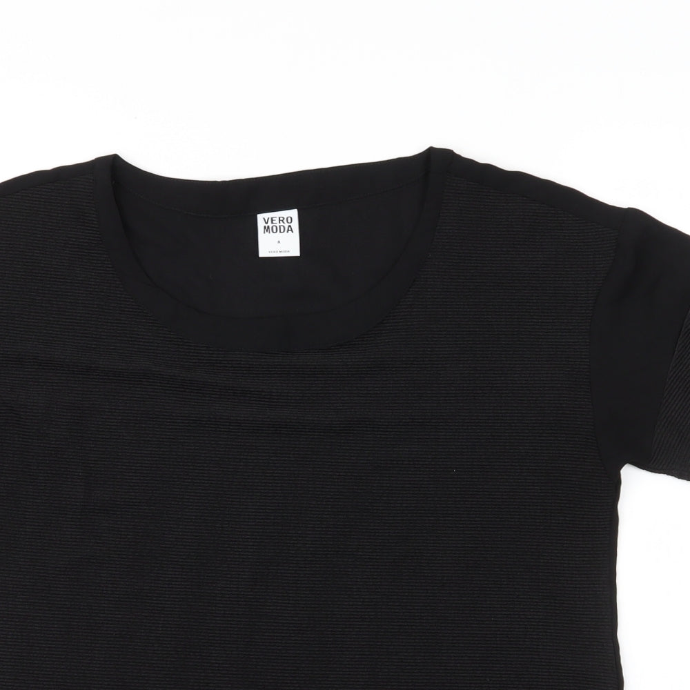 Womens UK Size M Vera Moda Black Basic Blouse