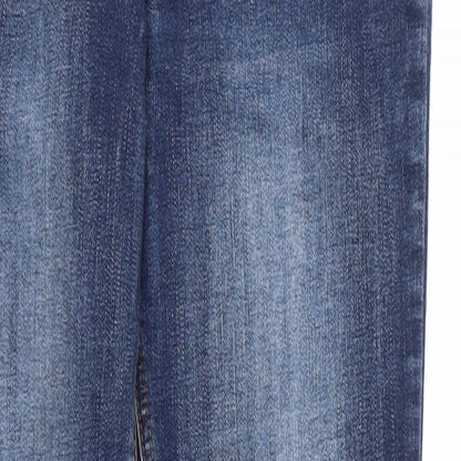 George Womens Blue Floral Cotton Skinny Jeans Size 10 L28 in Regular Zip