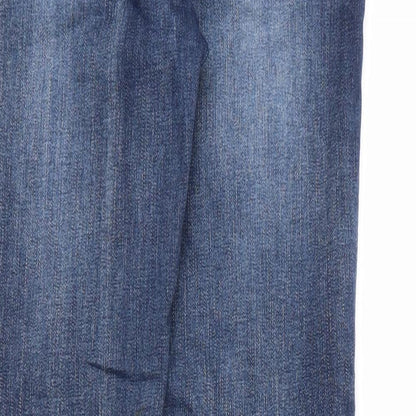 George Womens Blue Floral Cotton Skinny Jeans Size 10 L28 in Regular Zip