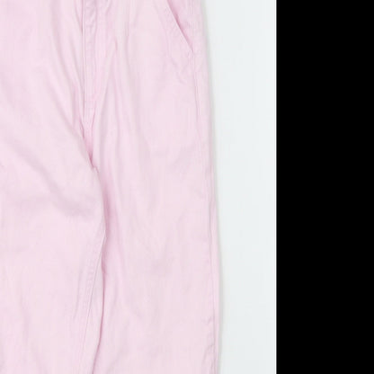 F&F Girls Orange  Cotton Tapered Jeans Size 9 Months L21 in Regular Zip