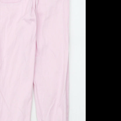 F&F Girls Orange  Cotton Tapered Jeans Size 9 Months L21 in Regular Zip