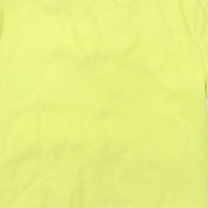 Womens UK Size S Preworn Green Basic T-Shirt