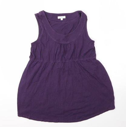 Womens UK Size S JoJo Maman Bébé Purple Tunic Blouse