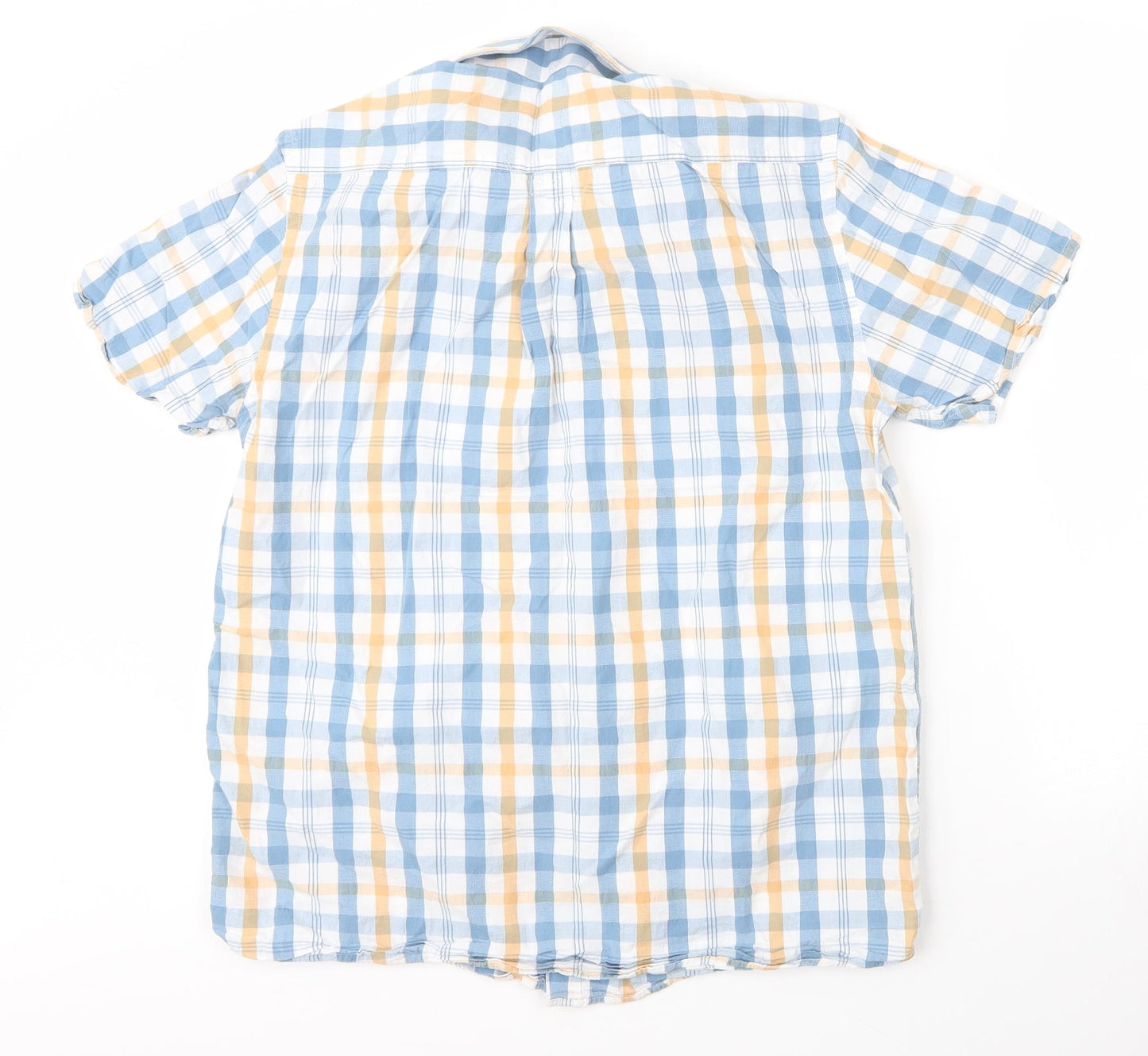 Mens UK Size M Bar Harbour Blue  Button-Up Short Sleeve Casual Shirt