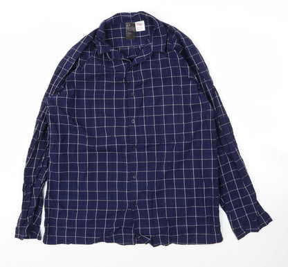 Mens UK Size M H&M Blue  Button-Up Long Sleeve Casual Shirt