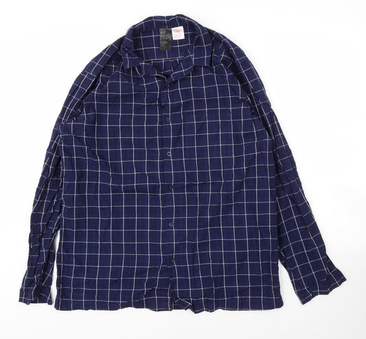 Mens UK Size M H&M Blue  Button-Up Long Sleeve Casual Shirt