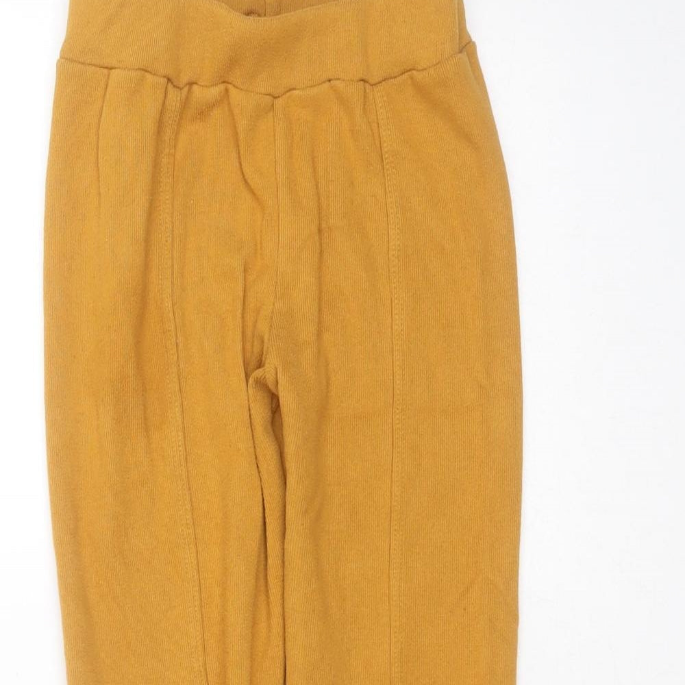 Preworn Girls Yellow  Polyester Carrot Trousers Size 8 Years  Extra-Slim  - leggings