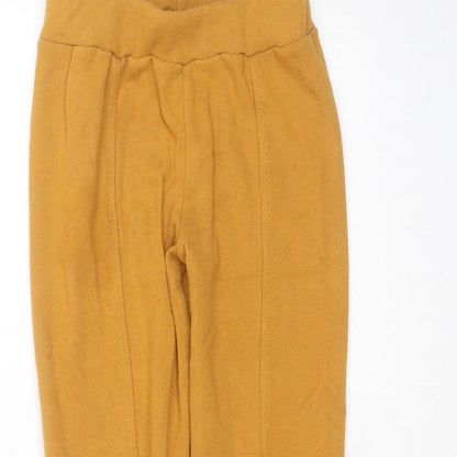 Preworn Girls Yellow  Polyester Carrot Trousers Size 8 Years  Extra-Slim  - leggings