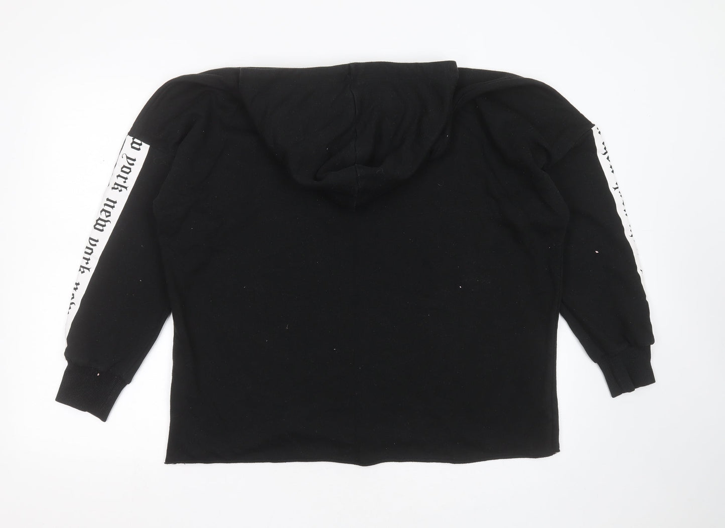 Divided by H&M Womens Black  Cotton Pullover Hoodie Size M   - new york