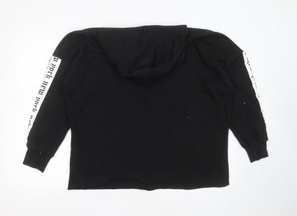Divided by H&M Womens Black  Cotton Pullover Hoodie Size M   - new york