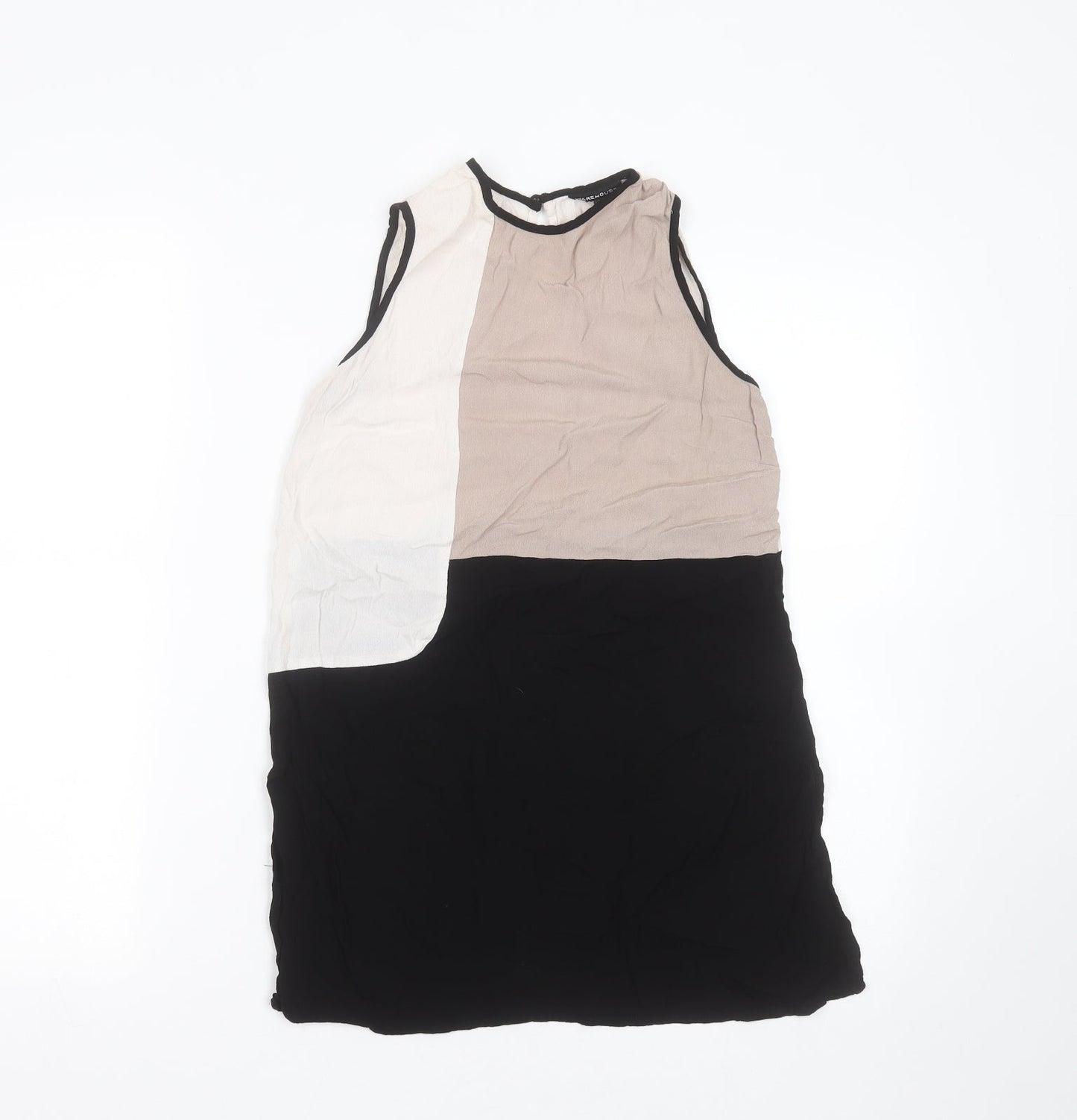 Womens UK Size 6 Warehouse Black Basic Blouse