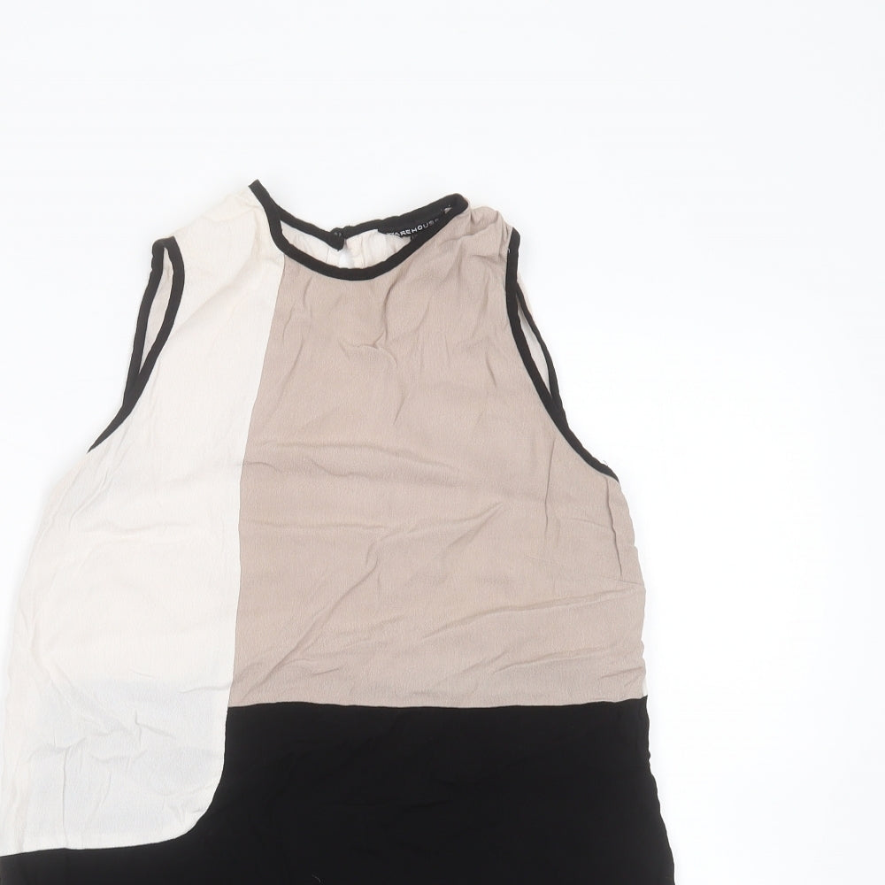 Womens UK Size 6 Warehouse Black Basic Blouse