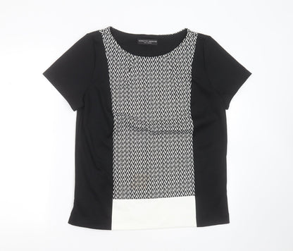 Womens UK Size 14 Dorothy Perkins Black Basic T-Shirt