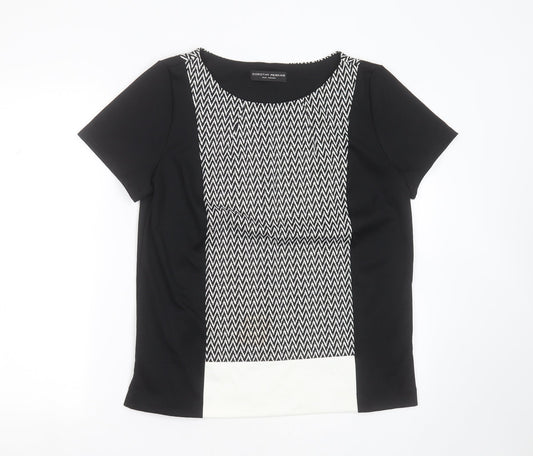 Womens UK Size 14 Dorothy Perkins Black Basic T-Shirt