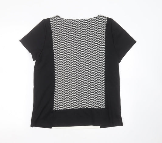 Womens UK Size 14 Dorothy Perkins Black Basic T-Shirt
