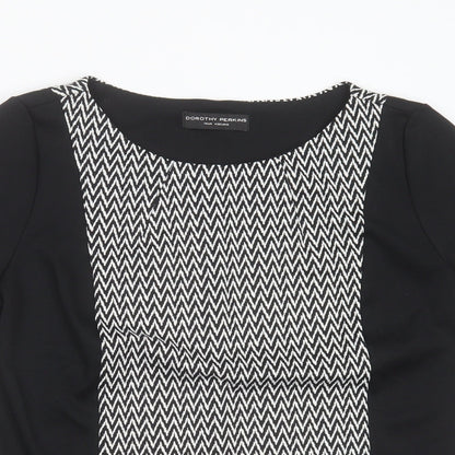 Womens UK Size 14 Dorothy Perkins Black Basic T-Shirt