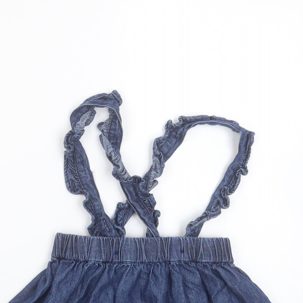 Matalan Girls Blue  Cotton A-Line Skirt Size 9-12 Months