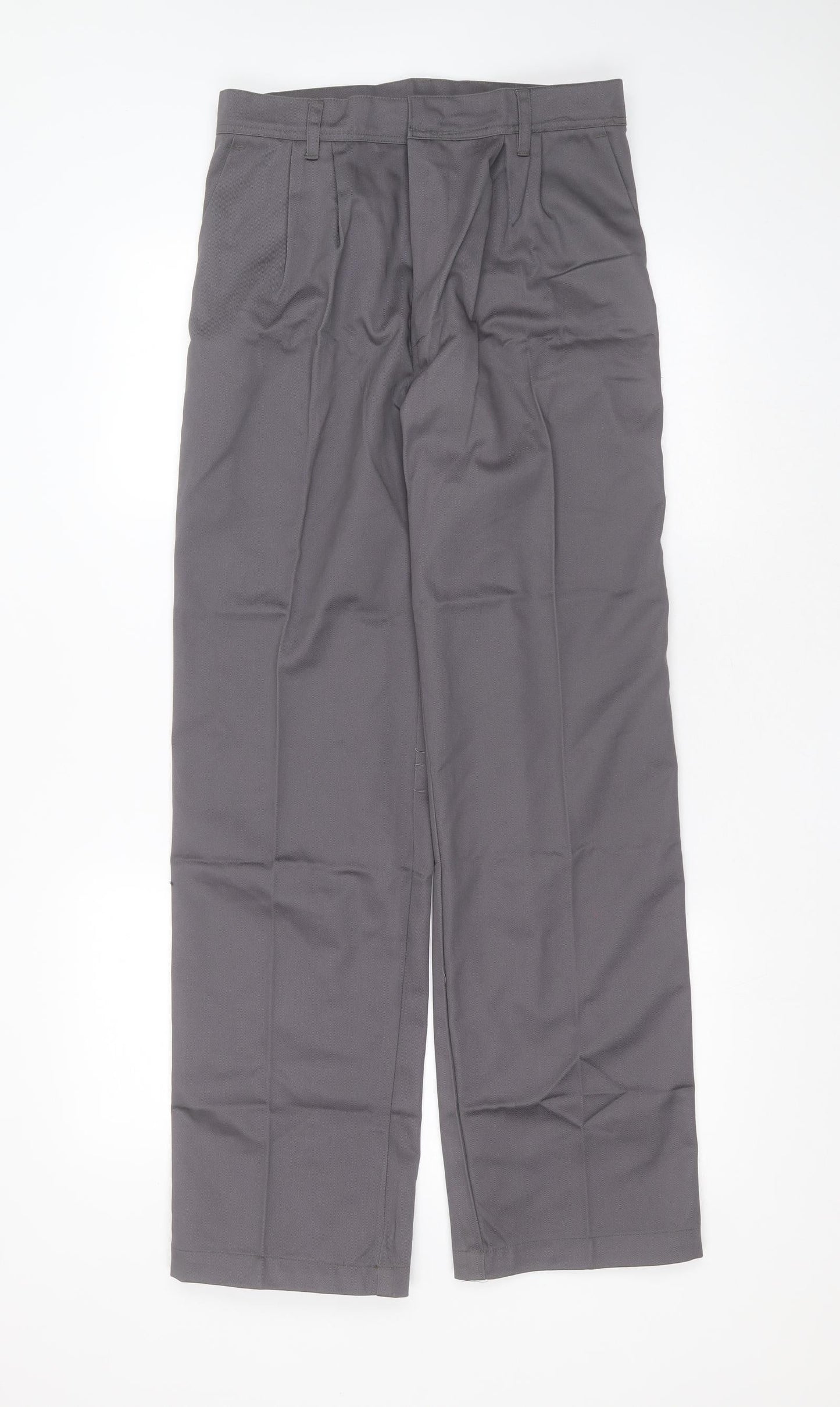ashdan Mens Grey  Polyester Trousers  Size 30 in L31 in Regular Zip