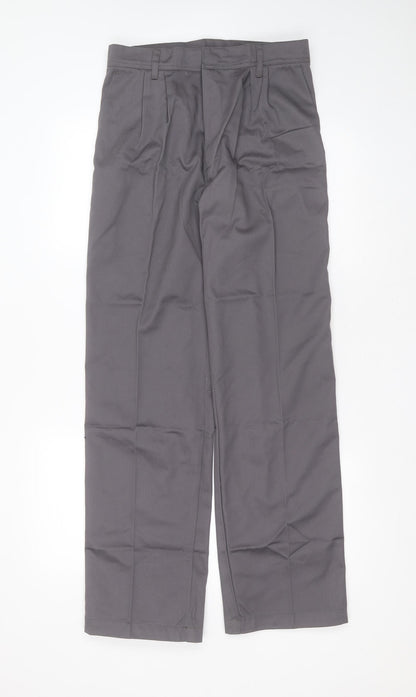 ashdan Mens Grey  Polyester Trousers  Size 30 in L31 in Regular Zip