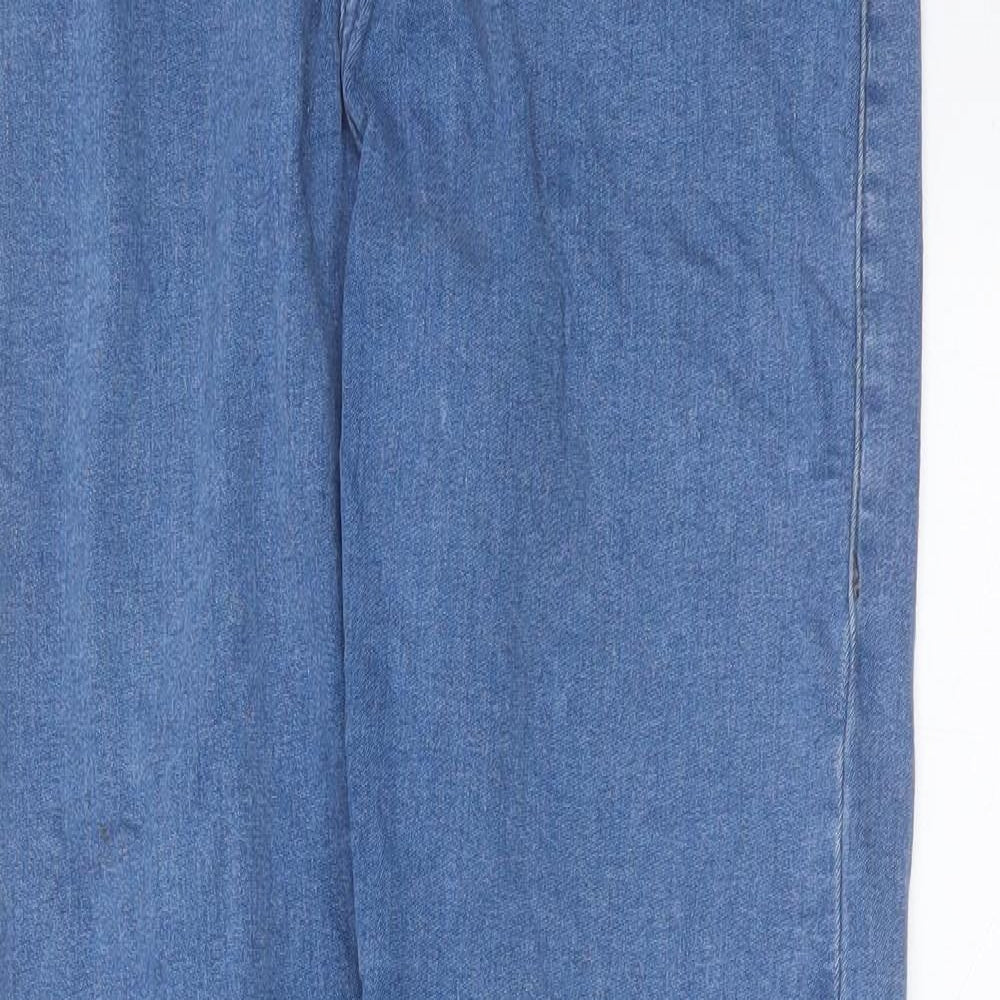 Topshop Womens Blue  Cotton Skinny Jeans Size 28 in L31 in Extra-Slim