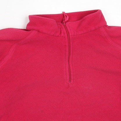 Mountain Life Womens Pink  Polyester Henley Sweatshirt Size 12
