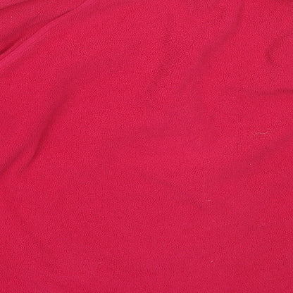 Mountain Life Womens Pink  Polyester Henley Sweatshirt Size 12