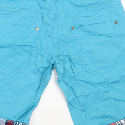 Poto Club Womens Blue  Cotton Chino Shorts Size 28 in  Regular